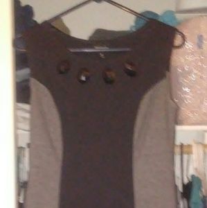 Black and Grey Med Length Dress