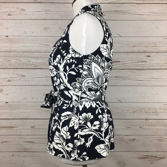 TOMMY BAHAMA Navy & White Belted Vest - Picture 4 of 7