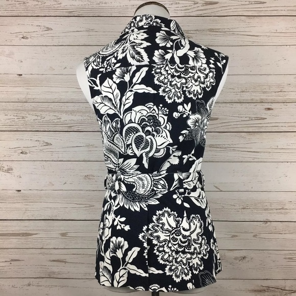 TOMMY BAHAMA Navy & White Belted Vest - Picture 5 of 7