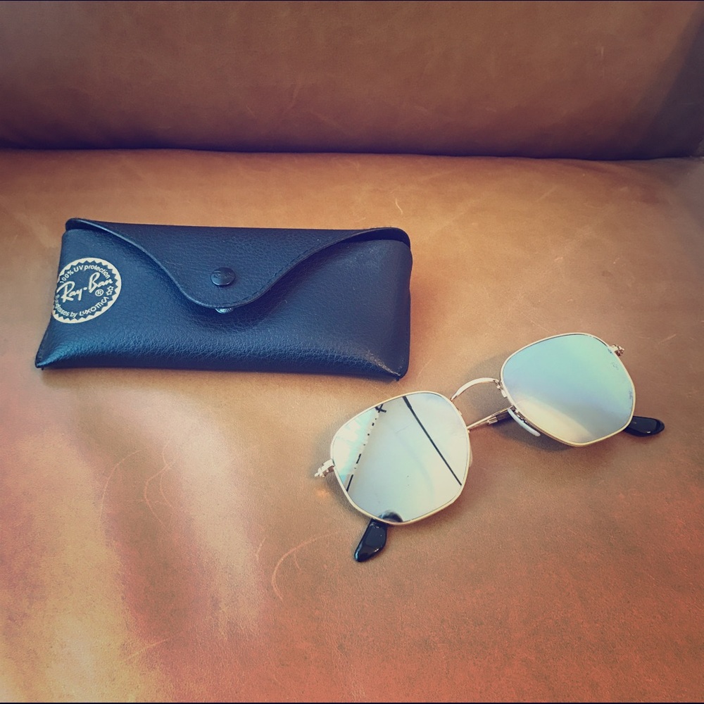 Mirrored hexagon ray bans
