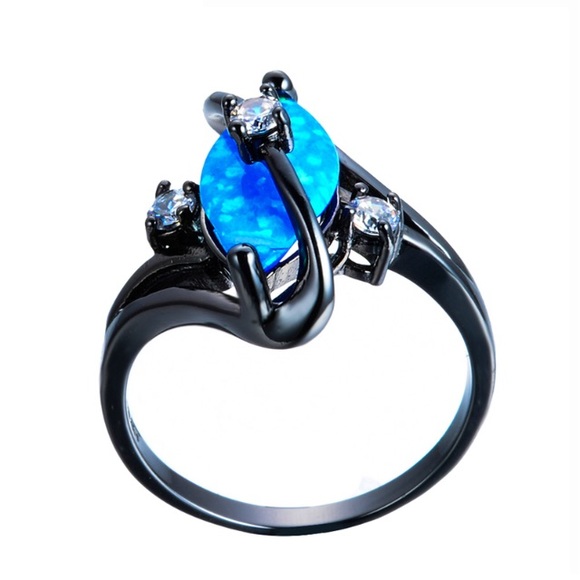 2ct lab created fire opal ring🌷new size 7 - Picture 3 of 3