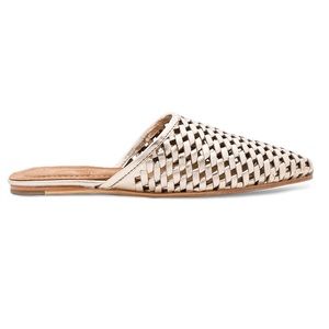 Jeffrey Campbell Doshi Slides in Gold Woven