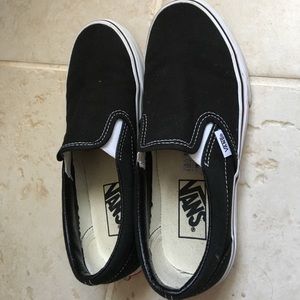 women's 6.5 black slip on vans