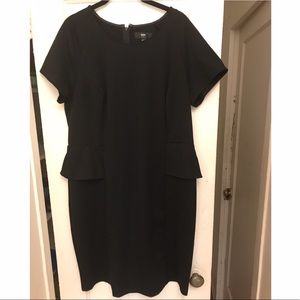 Black Stretch Peplum Dress - size XXL