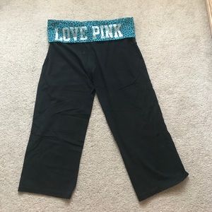 PINK Cropped Yoga Pants