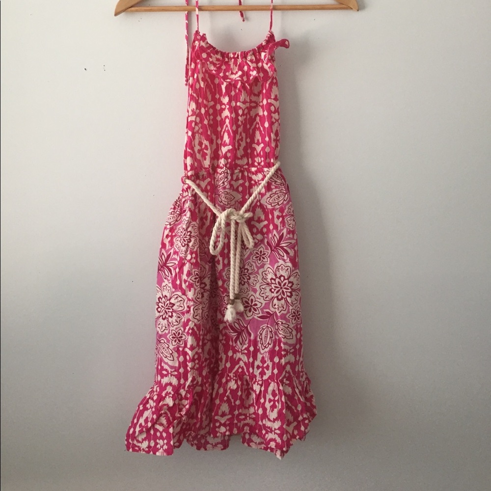 Print Dress- Back out - Rope Tie