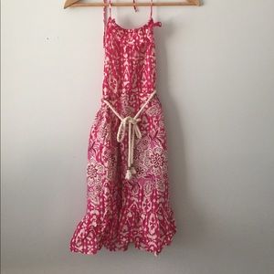 Print Dress- Back out - Rope Tie