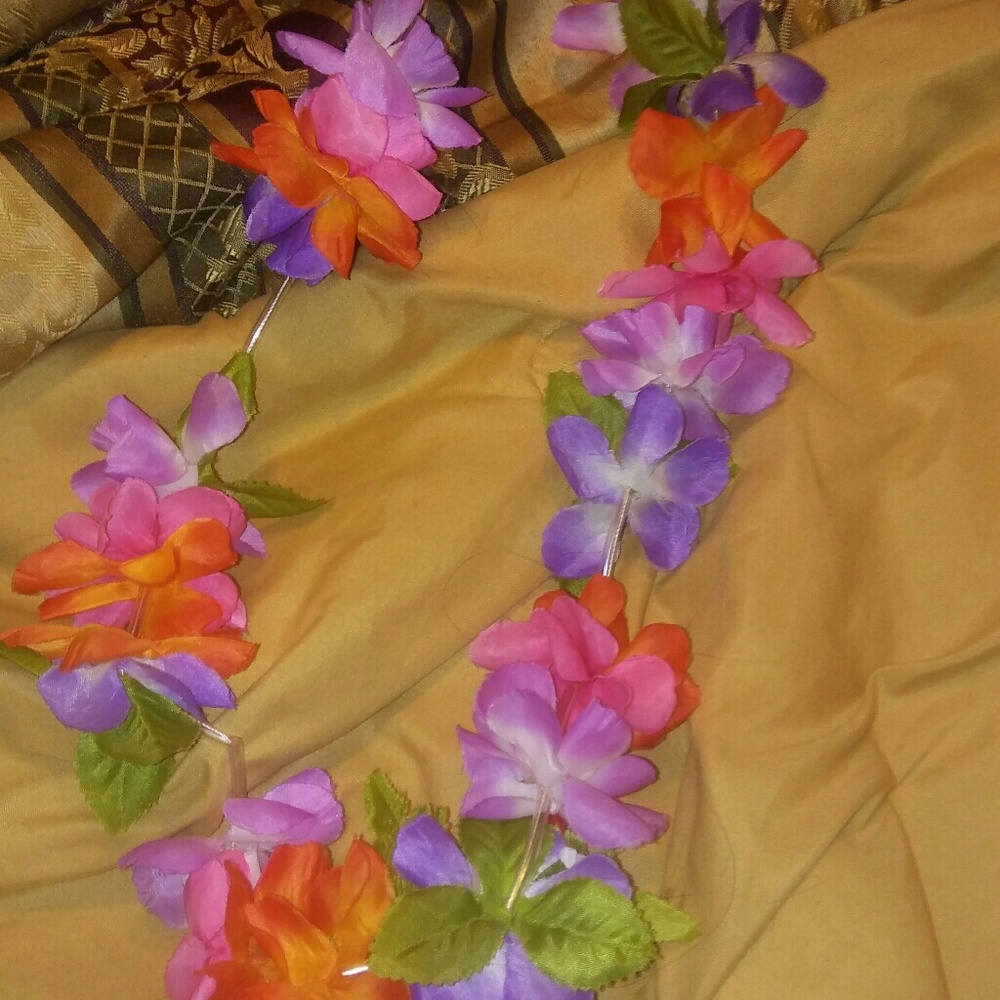 Plumeria lei necklace