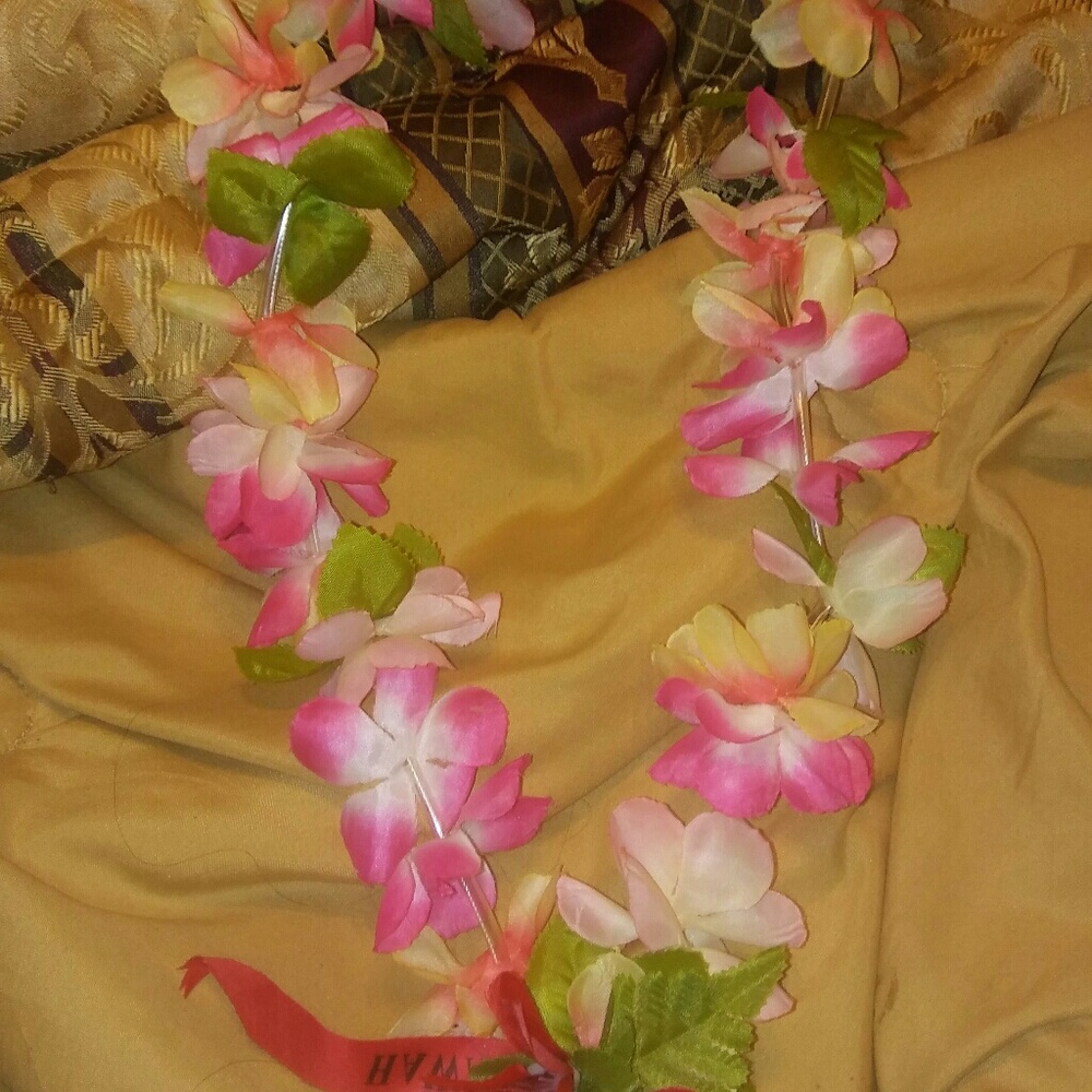 Plumeria lei necklace