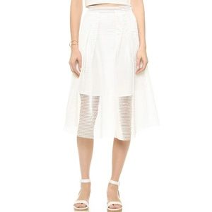Joa white mesh skirt