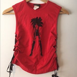 Trendy Red Cotton Shirt
