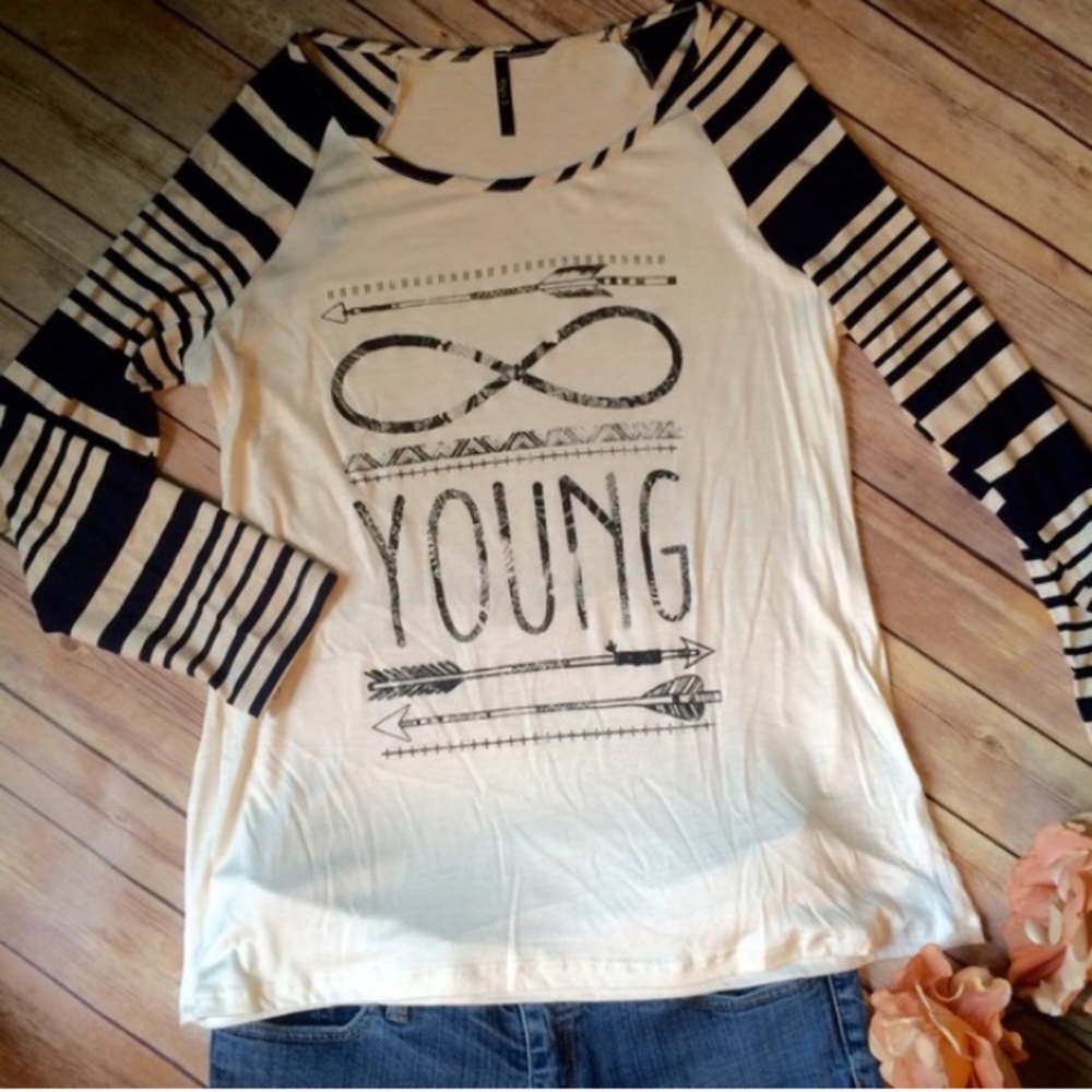Forever Young raglan tee