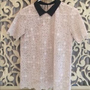 Madewell lace collared shirt