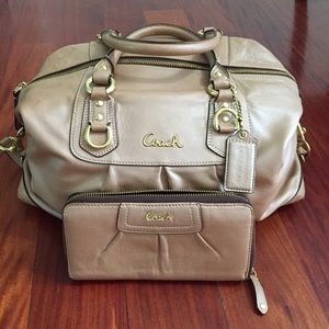 authentic COACH Ashley bag and matching wallet