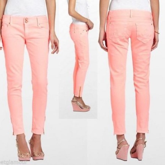 Lilly Pulitzer Denim - Lilly Pulitzer WorthSkinny Mini Zip Sunrise Orange