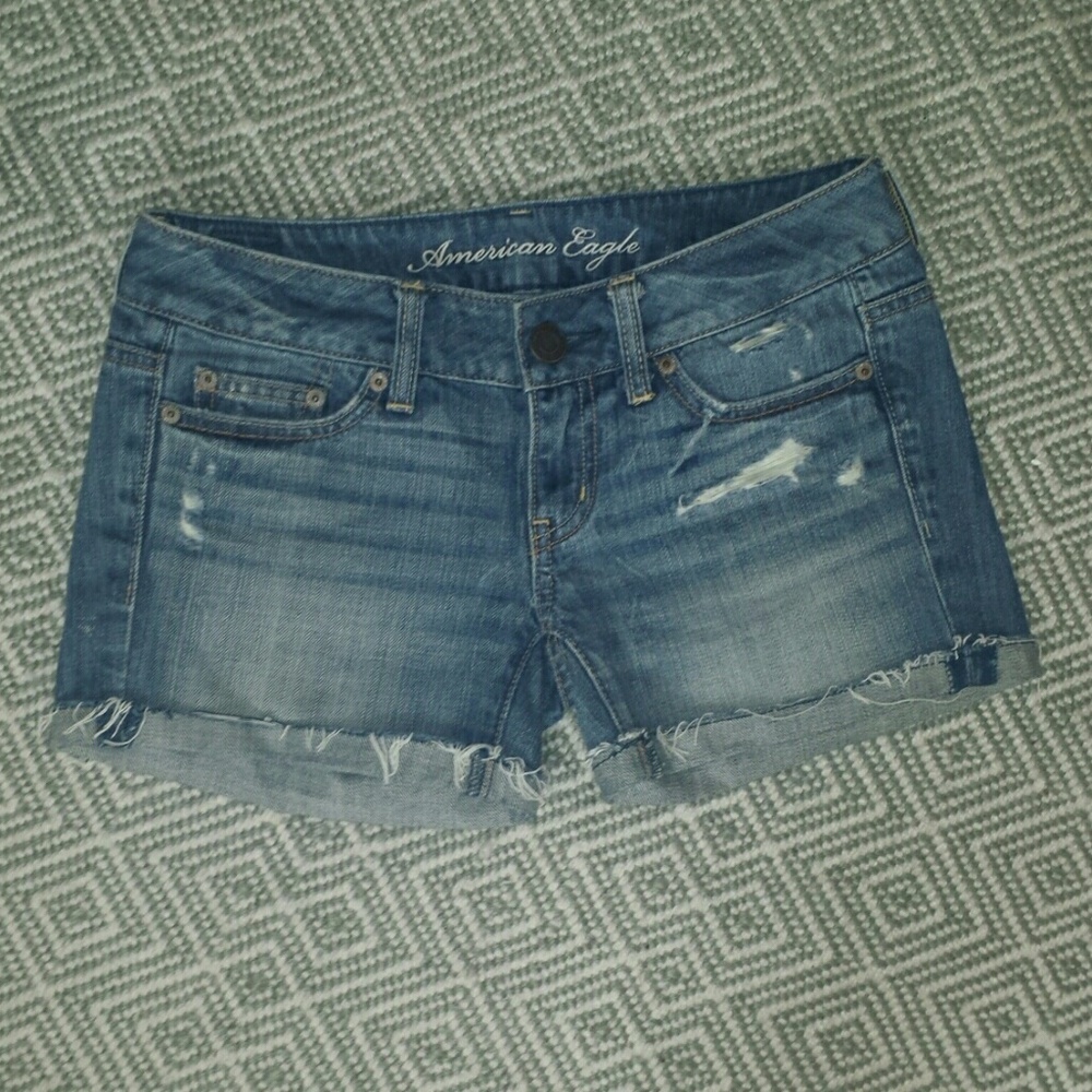 American Eagle Low Rise Denim Jean Shorts