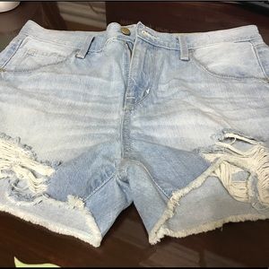 New Destroyed Denim jean shorts