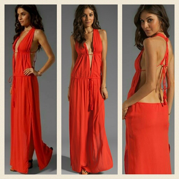 Indah white nyx maxi backless low cut plunge dress - Picture 2 of 3