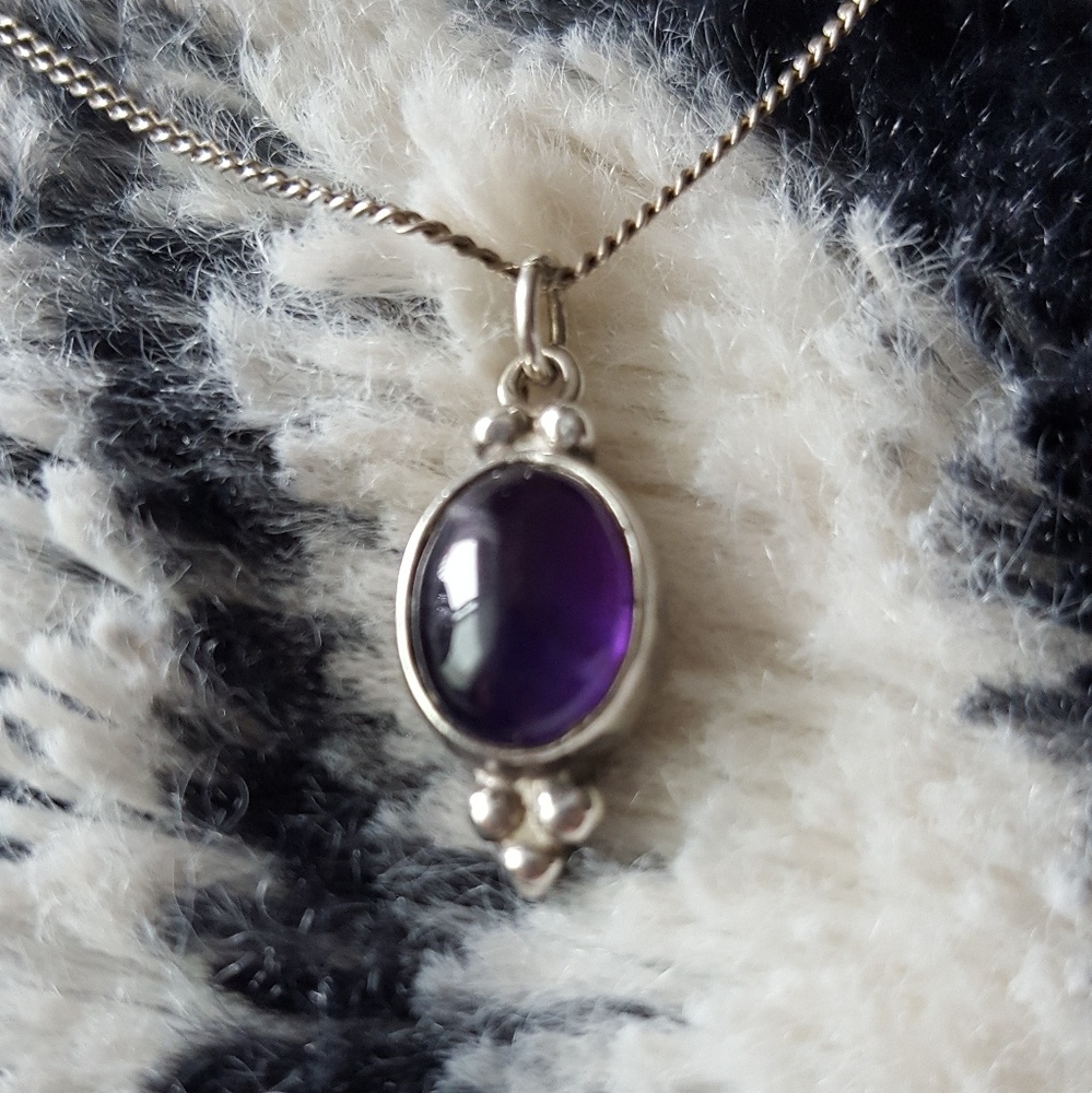 Purple Pendant Necklace
