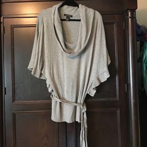 White House black market grey lightweight sweater