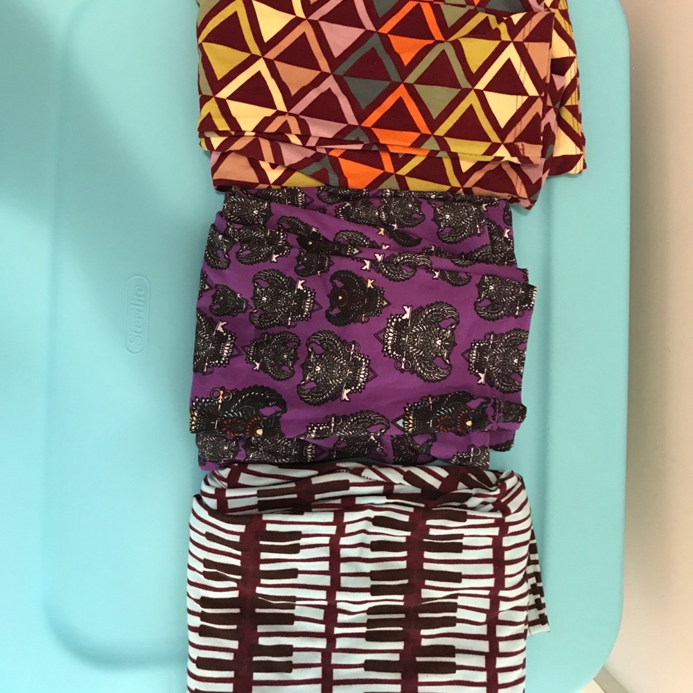 LulaRoe Set of 3 OS Leggings Nearly New