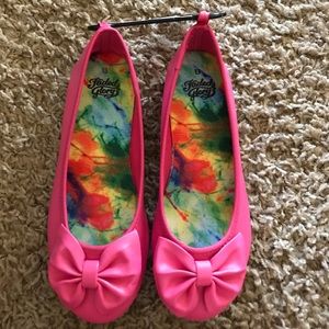 Faded glory size 13 girl pink flats
