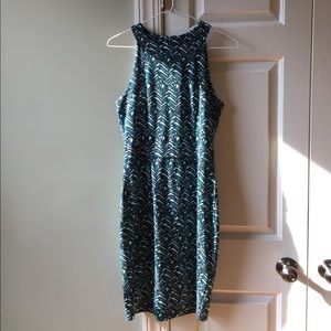 H&M tropical leaf pattern dress