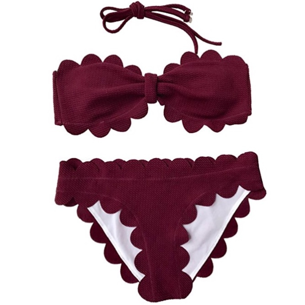 😱🌸Hot Selling Padded Scallop Bikini 👍🏼