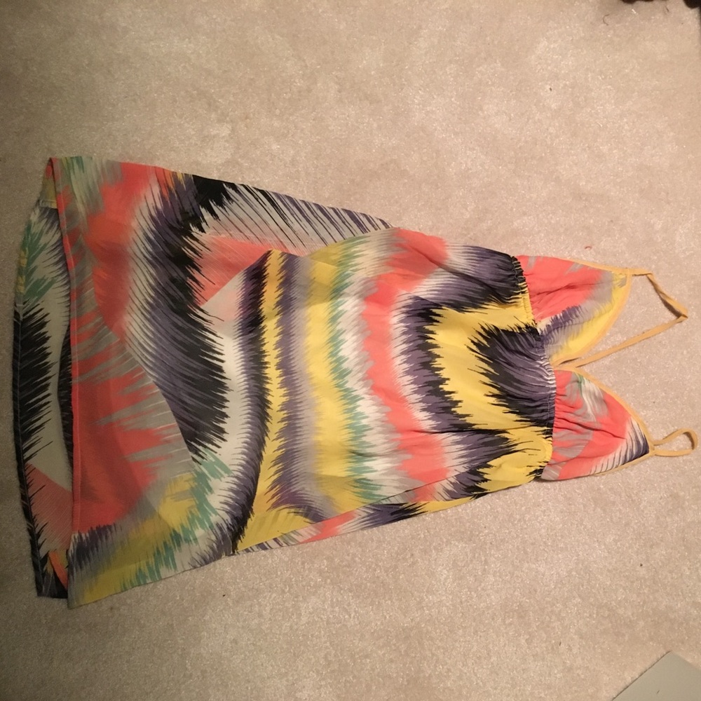 Scrappy back chiffon dress