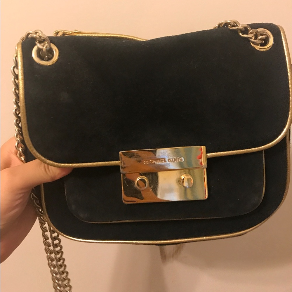 Authentic Michael Korda suede bag