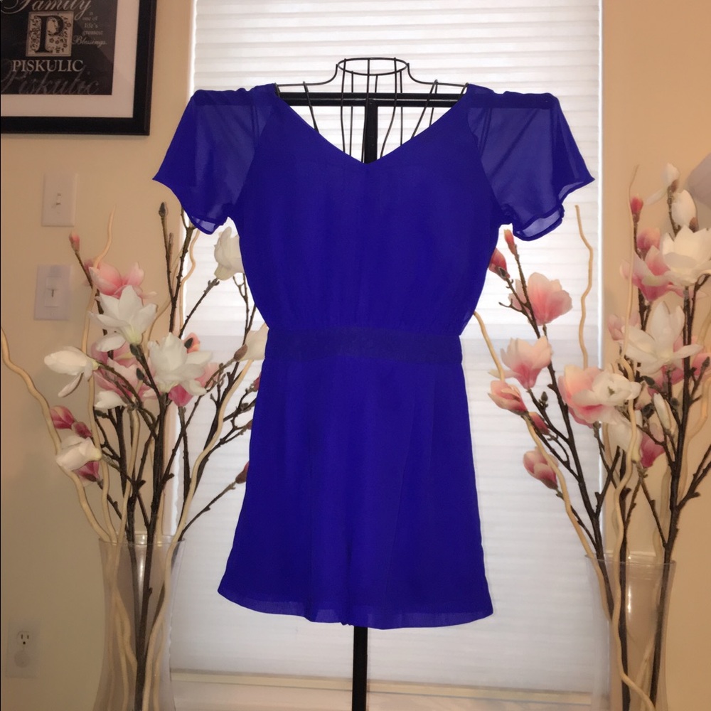**SOLD** Charlotte Russe Royal Blue Romper