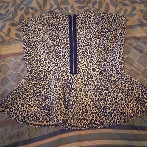 Leopard tube top