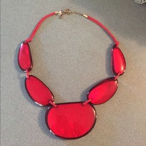 Beautiful bright red statement necklace!