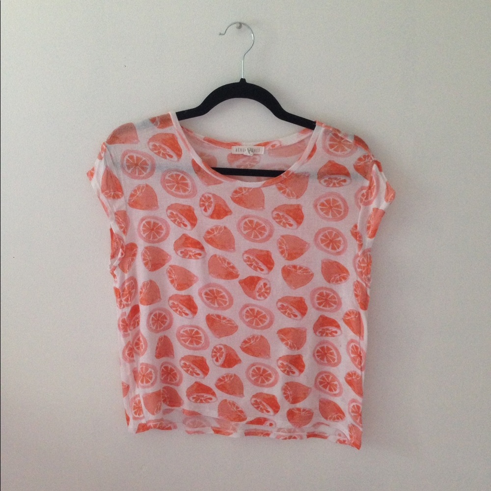 citrus patterned t-shirt