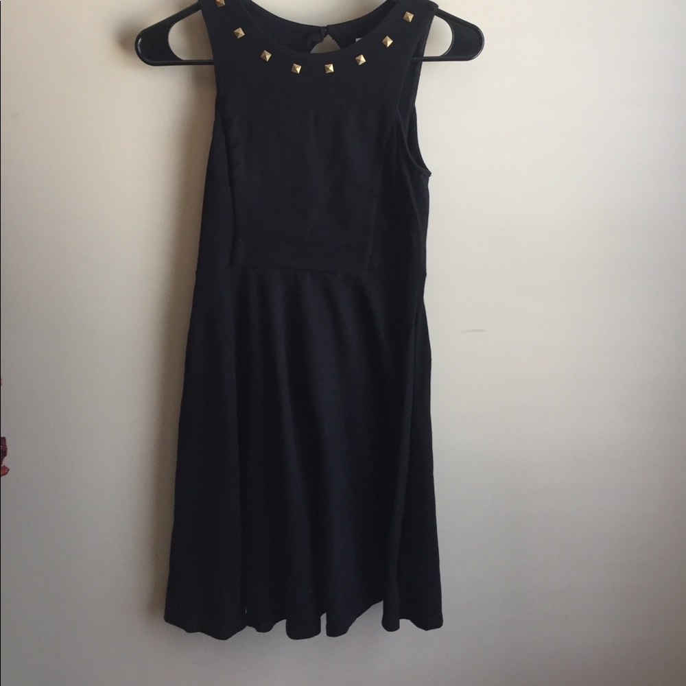 Black Dress, Metallic Accents