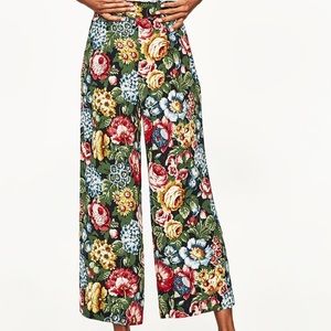 ZARA floral print culottes