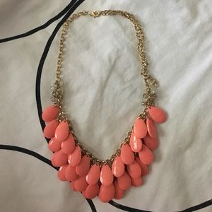 Pink teardrop layered necklace
