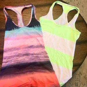 Lululemon racerback fitted tanks