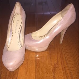 Enzo Angiolini Sparkly Light Pink Heels