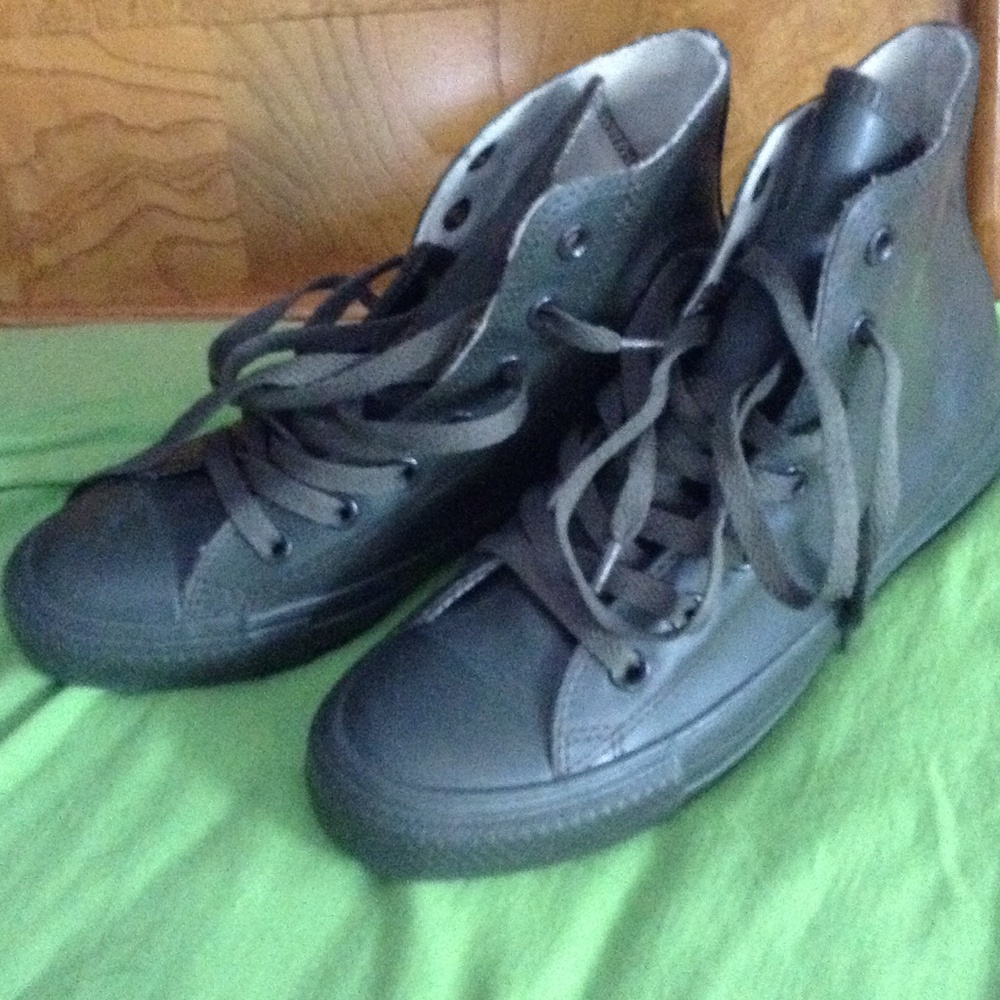 Green Converse All Star High Tops!