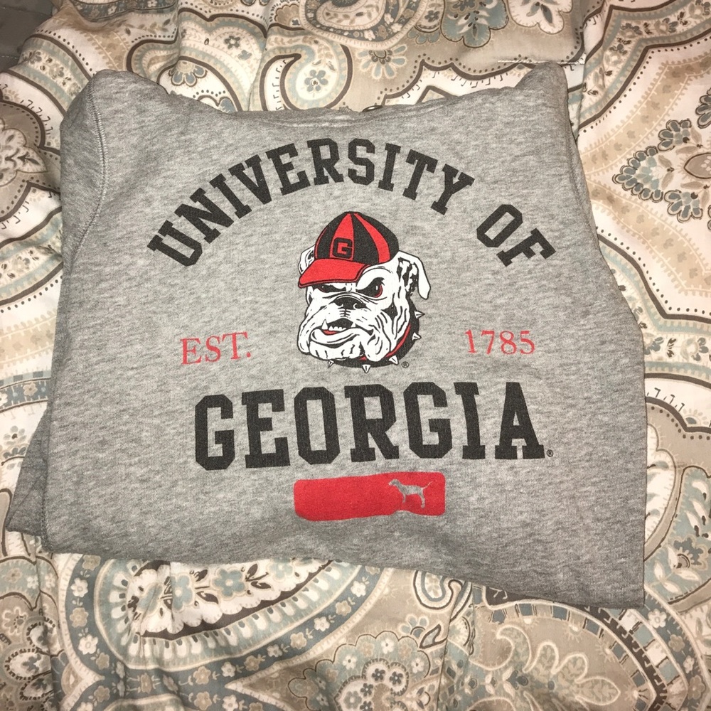 PINK uga hoodie