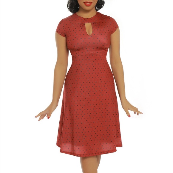 🆕❤Retro Pinup Hearts VALENTINE Dress 1X NWT ❤ - Picture 2 of 6