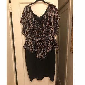 City Chic Peplum Dress - Size 14/XS