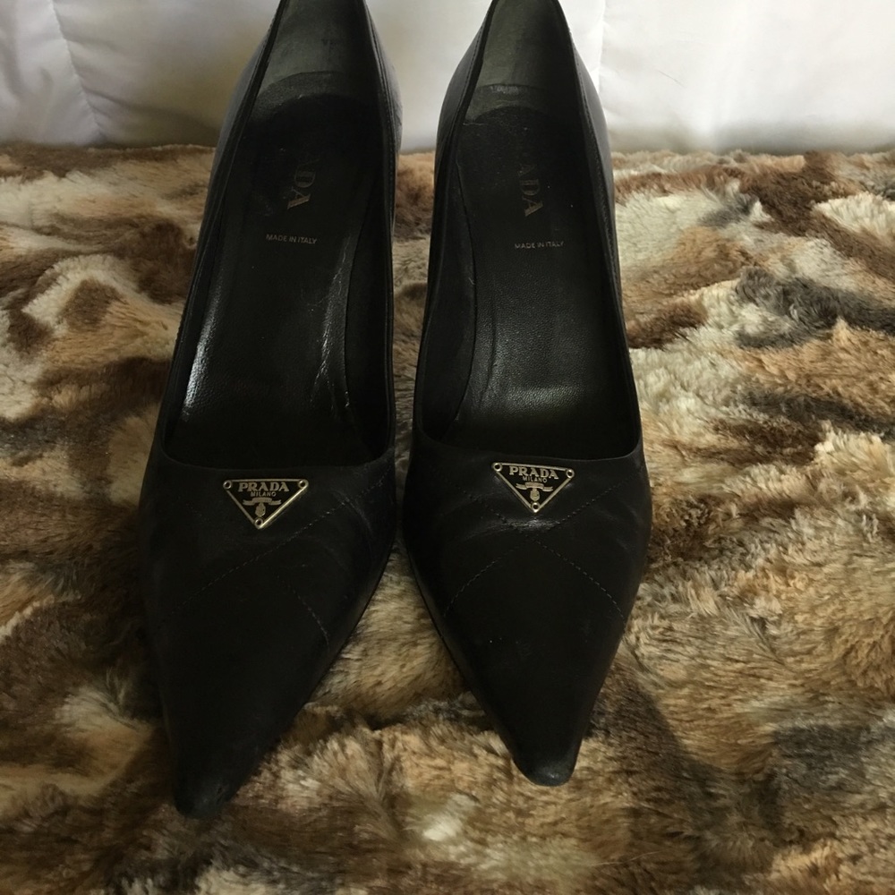Black Prada pumps