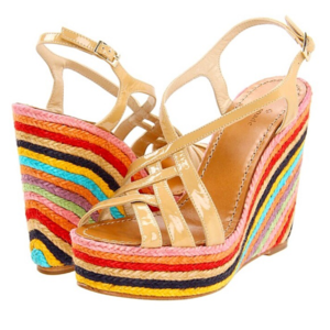 KATE SPADE LINDSAY Colorful Wedges Platform Size 9