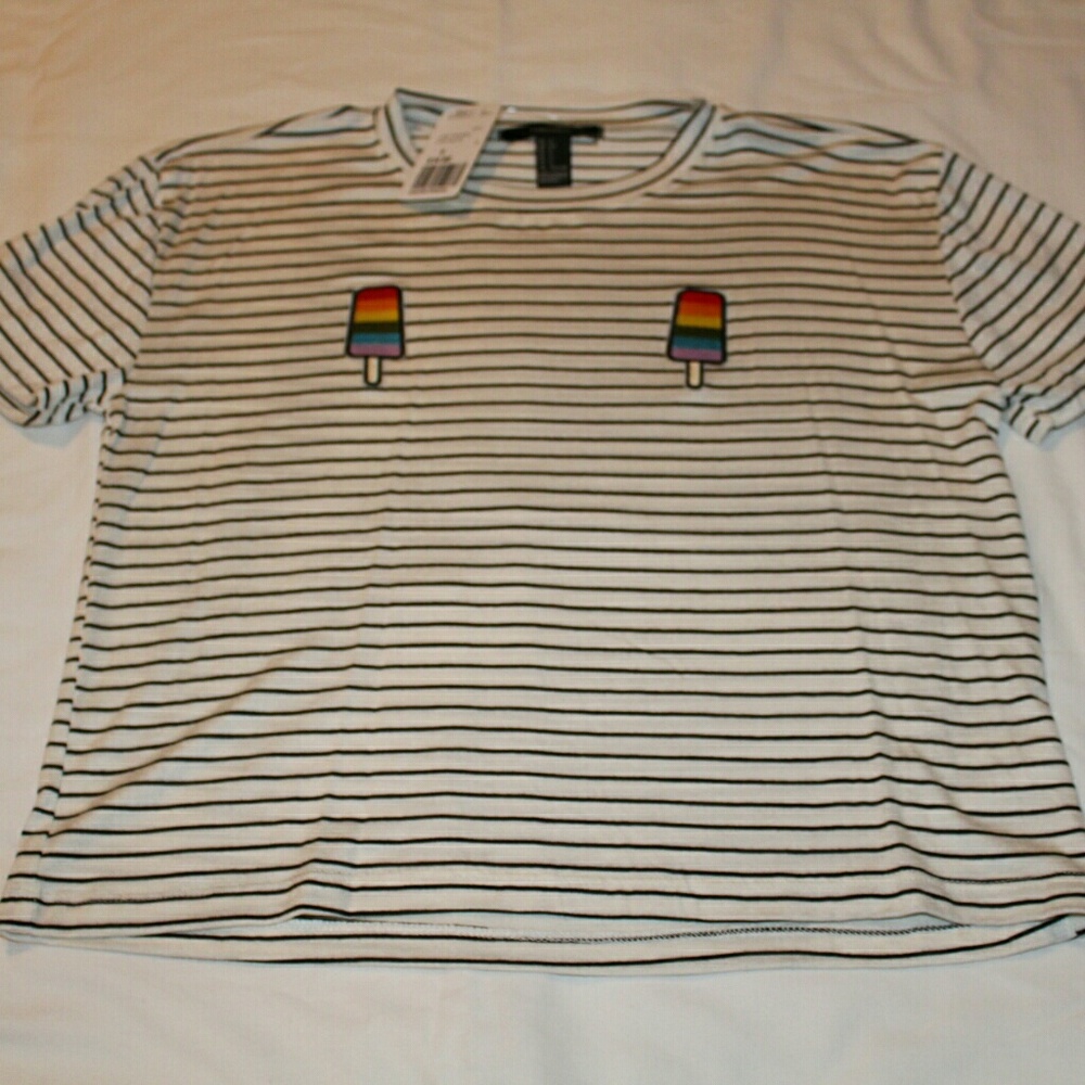 Forever 21 striped popsicle shirt