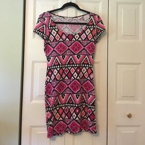 Geometric print dress