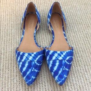 J. Crew blue tie-dye flats
