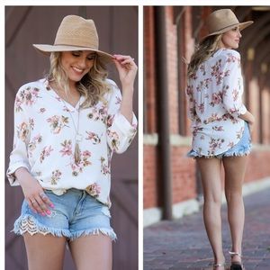 🛍 Last One 🌸Floral V Neck Top