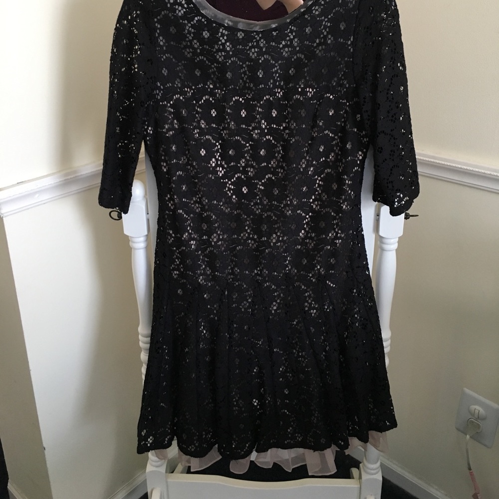 Black and Tan lace Betsey Johnson dress